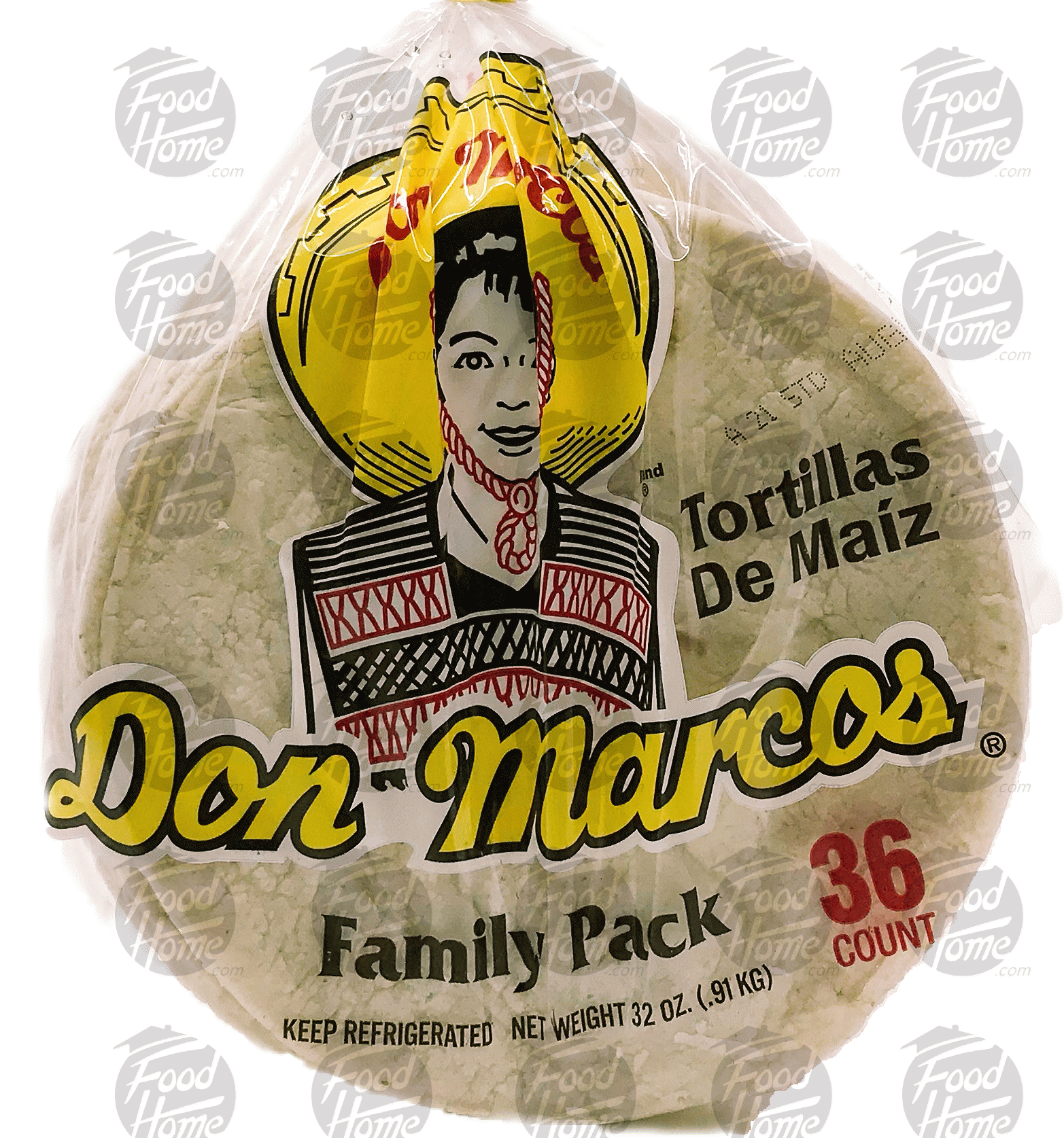 Don Marcos Family Pack corn flour tortillas, 36 ct., bag Full-Size Picture